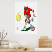 Poster Tennis Player (Keuken)