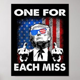 Poster Tentative D'Ination Trump Vous A Manqué Deux Fois 