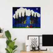 Poster Tente rouge (Bureau à domicile)