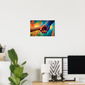 Poster Tenue dans ta main (Bureau à domicile)