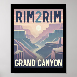 Poster Tenue de course sur sentier Rim 2 Rim Grand Canyon