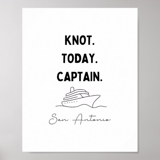 Poster Tenue de croisière du capitaine, pas aujourd'hui S (Devant)