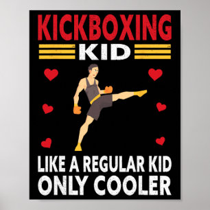 Poster Tenue de kickboxeur drôle pour enfant - Enfant de 