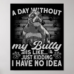 Poster Tenue de peluche Bully Tbull Chien Bouledogue Amér
