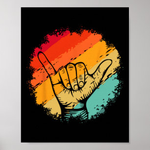 Poster Tenue de plage de surf Shaka Design de surfeur sal