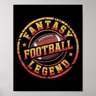 Poster Tenue drôle de joueur de football fantastique - Fo
