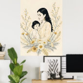 Poster Tenue par une douce lumière (Bureau à domicile)