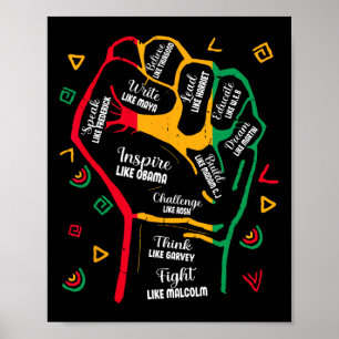Poster Tenue Poing de Black History Month pour Femmes