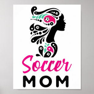 Poster Tenues de mère de footballeur Maman maman drôle de