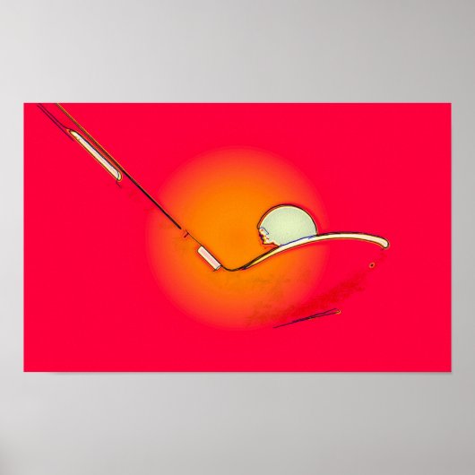 Poster Teoff At Dawn - Original Golf Art Print (Devant)