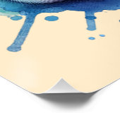 Poster Teote de chat couché aquarelle (Coin)