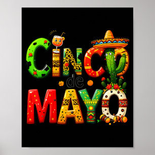 Poster Tequila drôle de boisson Cinco De Mayo Fête mexica