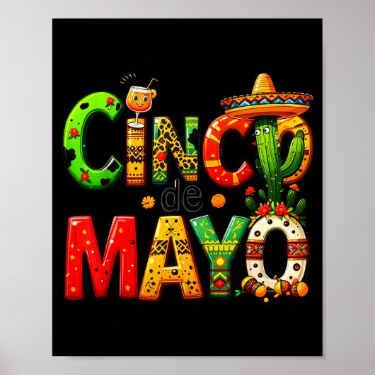 Poster Tequila drôle de boisson Cinco De Mayo Fête mexica (Devant)