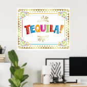 Poster TEQUILA ! Panneau Fiesta Party (Bureau à domicile)