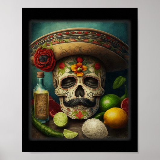 Poster Tequila Sombrero Cinco De Mayo (Devant)