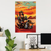 Poster "Tequila Sunrise" Cool Pinup Gift Art Vintage (Bureau à domicile)