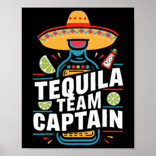 Poster Tequila Team Capitaine Cinco De Mayo Party Fiesta