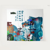 Poster ter bevordering van orgaandonatie bij trans wandkleed (Voorkant (horizontaal))