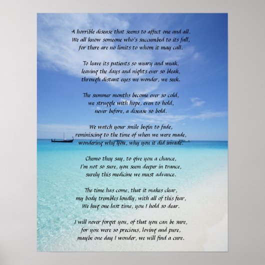 Poster ter herinnering aan kanker (Voorkant)