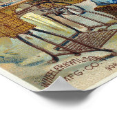 Poster ter illustratie van de  naaimachine (Hoek)