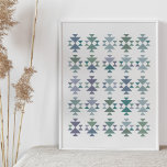 Poster Terme bleu vert triangle géométrique Motif aztèque<br><div class="desc">Terme bleu vert triangle géométrique Motif aztèque</div>