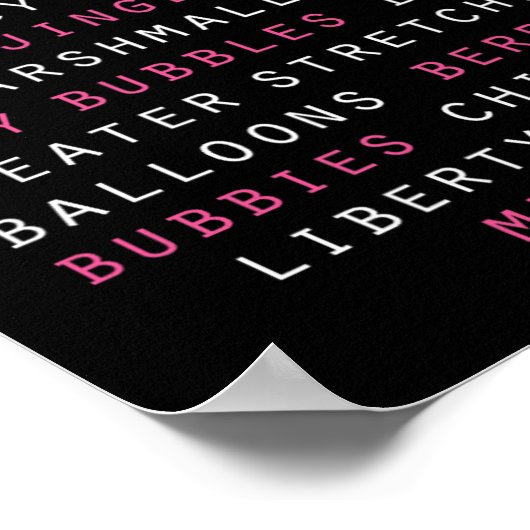 Poster Termes d'argot de sensibilisation au cancer du sei (Coin)