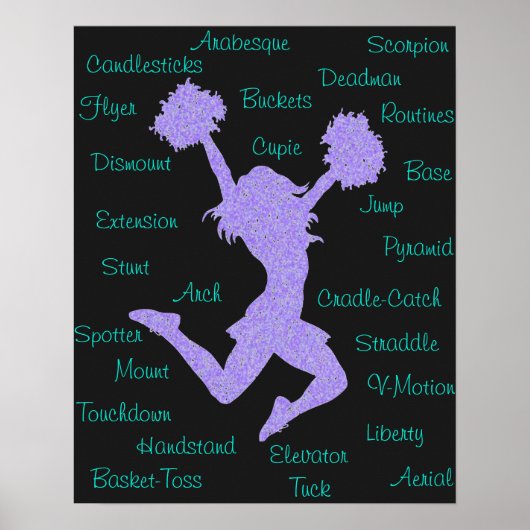 Poster Termes de Cheerleading Typographie  (Devant)