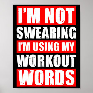 Poster Termes d'entraînement Poids Sports Gymnase Funny B