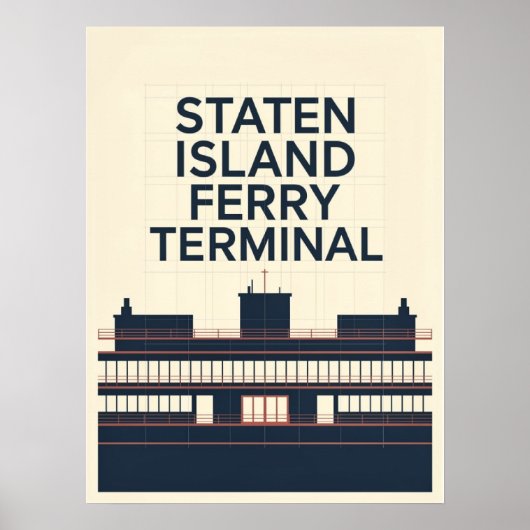 Poster Terminal du ferry de Staten Island (Devant)
