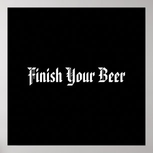 Poster Terminez votre bière
