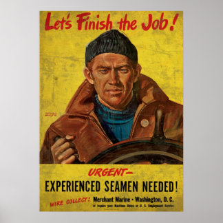Poster Terminons le travail expérimenté de la mer nécessa
