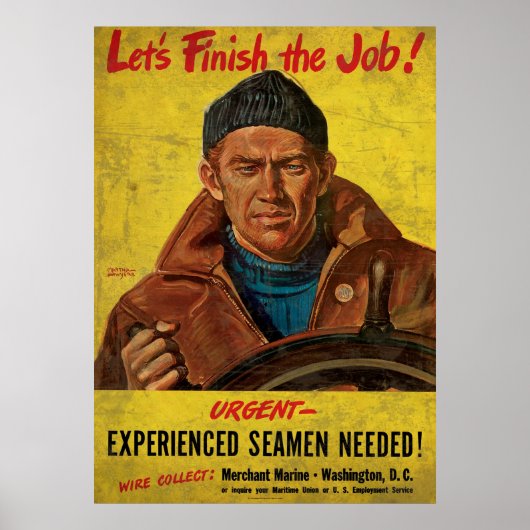 Poster Terminons le travail expérimenté de la mer nécessa (Devant)
