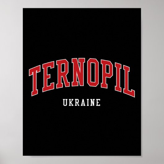 Poster Ternopil Ukraine Collège Style Universitaire  (Devant)
