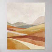 Poster Terracotta Abstract Landscape Wall Art  (Devant)