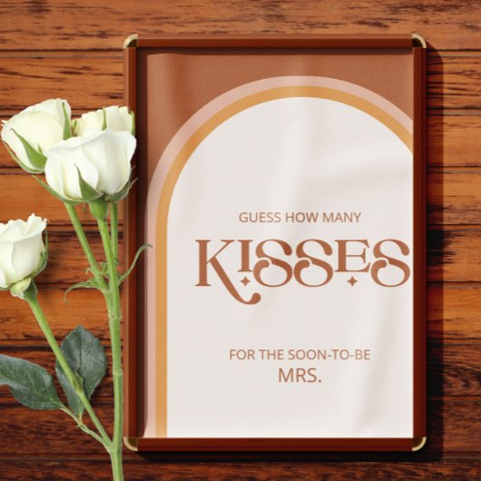 Poster Terracotta Arch devinez combien de baisers jeu de 