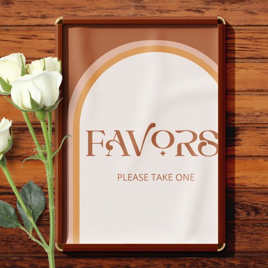 Poster Terracotta Arch Typographie Favoriser s'il vous pl