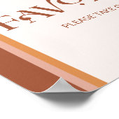 Poster Terracotta Arch Typographie Favoriser s'il vous pl (Coin)