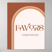 Poster Terracotta Arch Typographie Favoriser s'il vous pl (Devant)