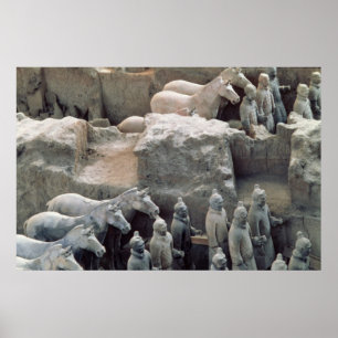 Poster Terracotta Army, dynastie Qin, 210 av. J.-C.