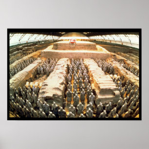 Poster Terracotta Army, dynastie Qin, 210 av. J.-C.