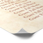 Poster Terracotta Automne Feuilles Mariage Sein Graphique (Coin)