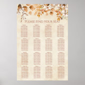 Poster Terracotta Automne Feuilles Mariage Sein Graphique (Devant)