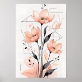 Poster Terracotta Bloom Géométrie IV (Devant)