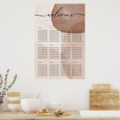 Poster Terracotta Boho Beach Mariage bienvenue (Cuisine)