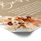 Poster Terracotta brûlé orange boho arc Ne pas dire bébé (Coin)