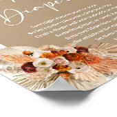 Poster Terracotta brûlé orange boho Late nuit couches (Coin)