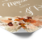 Poster Terracotta brûlé orange bordeaux pampas compte à r (Coin)