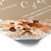 Poster Terracotta brûlé orange pampas herbe choisir un si (Coin)