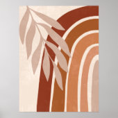 Poster Terracotta Burnt Orange Abstrait Rainbow Wall Art (Devant)