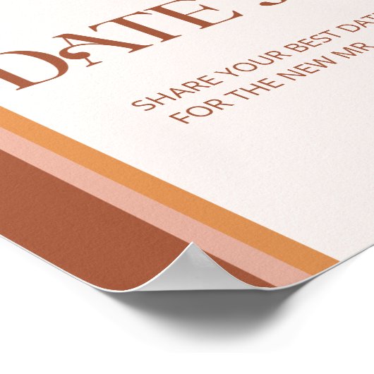 Poster Terracotta datent les idées de nuit. Date Jeu de m (Coin)